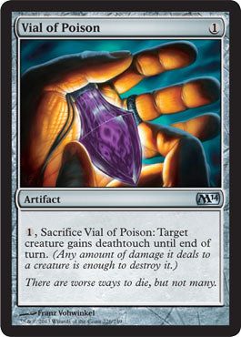 Vial of Poison (Magic 2014 Core Set) Heavy Play Foil