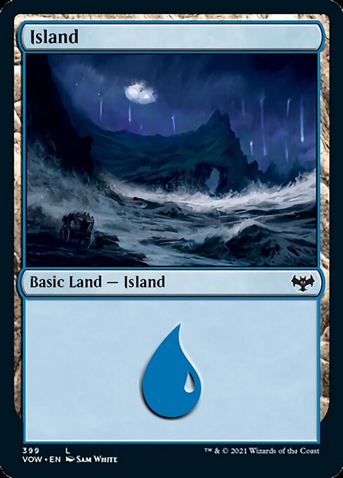 Island (399) (Innistrad: Crimson Vow) Light Play Foil