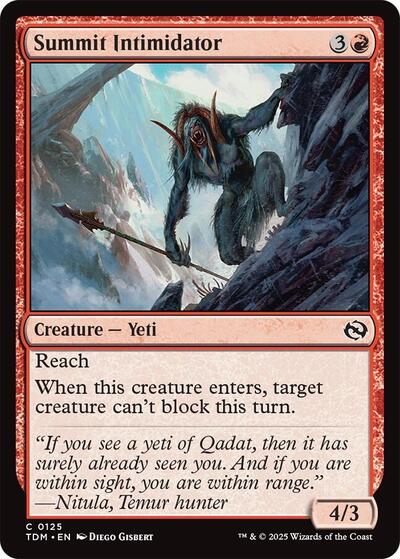 Summit Intimidator (Tarkir: Dragonstorm) Light Play Foil