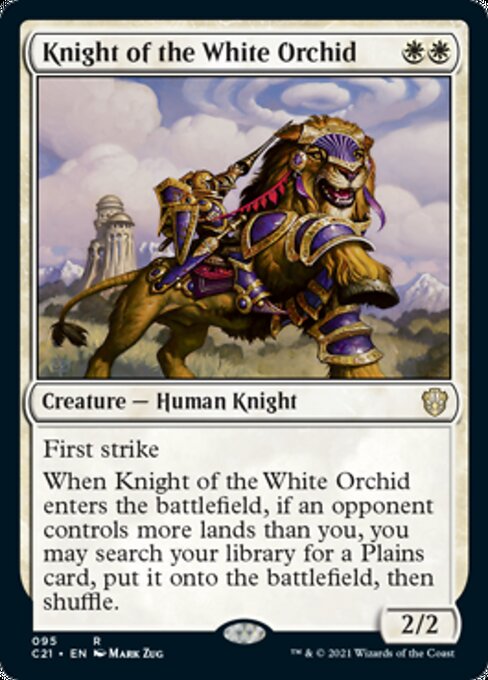 Knight of the White Orchid (Commander 2021 Strixhaven) Light Play