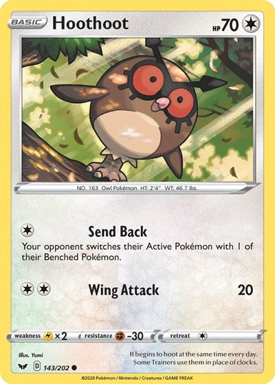 Hoothoot (SWSH01: Sword & Shield Base Set) Medium Play