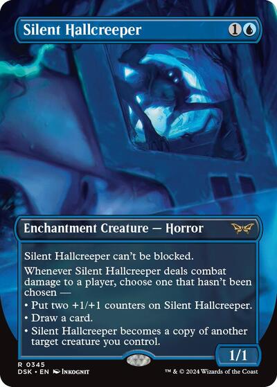 Silent Hallcreeper (Borderless) (Duskmourn: House of Horror) Light Play
