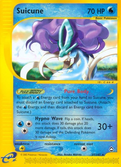 Suicune (Aquapolis) Damaged / Poor Reverse Holofoil