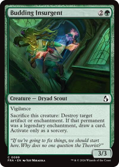 Budding Insurgent (Reality Fracture) Light Play Foil
