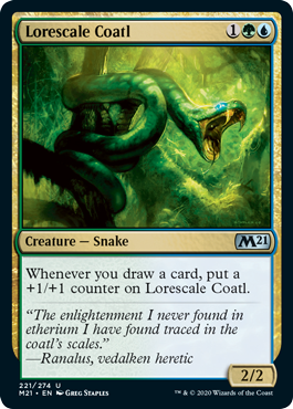 Lorescale Coatl (Magic 2021 Core Set) Light Play