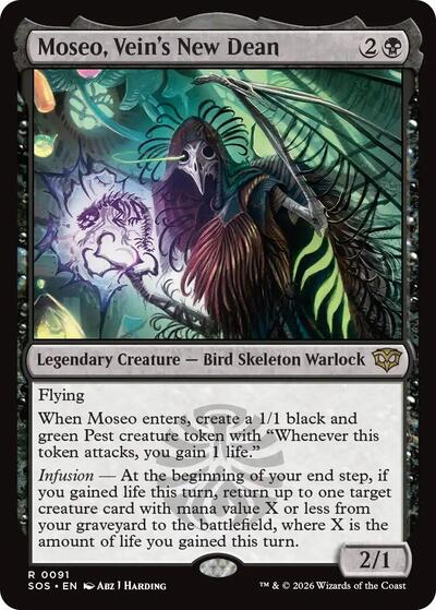 Moseo, Vein's New Dean (Secrets of Strixhaven) Light Play