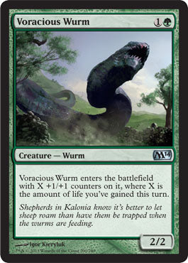 Voracious Wurm (Magic 2014 Core Set) Light Play