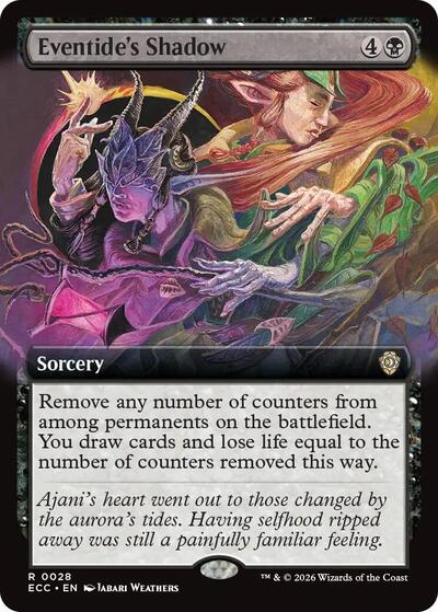 Eventide's Shadow (Extended Art) (Commander: Lorwyn Eclipsed) Light Play