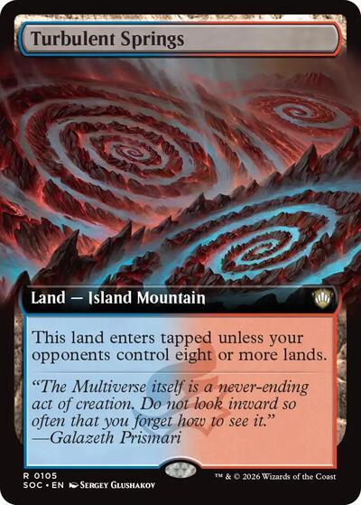 Turbulent Springs (Extended Art) (Commander: Secrets of Strixhaven) Light Play