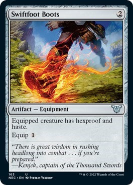 Swiftfoot Boots (Commander: Kamigawa: Neon Dynasty) Light Play