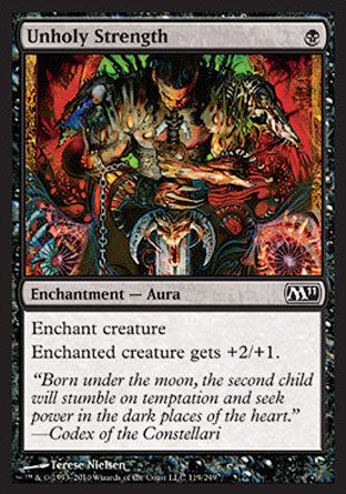 Unholy Strength (Magic 2011 Core Set) Light Play