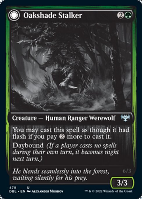 Oakshade Stalker / Moonlit Ambusher (Innistrad: Double Feature) Light Play