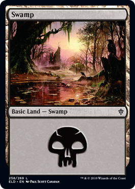 Swamp (258) (Throne of Eldraine) Light Play
