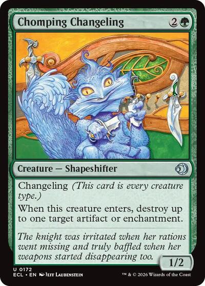 Chomping Changeling (Lorwyn Eclipsed) Light Play Foil