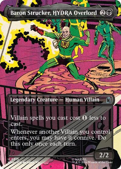 Baron Strucker, HYDRA Overlord (Borderless) (0315) (Marvel Super Heroes) Light Play Foil