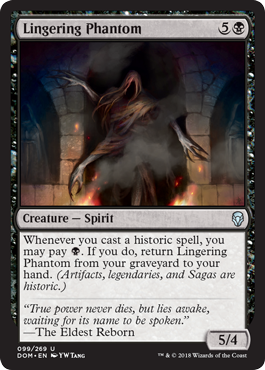 Lingering Phantom (Dominaria) Light Play Foil