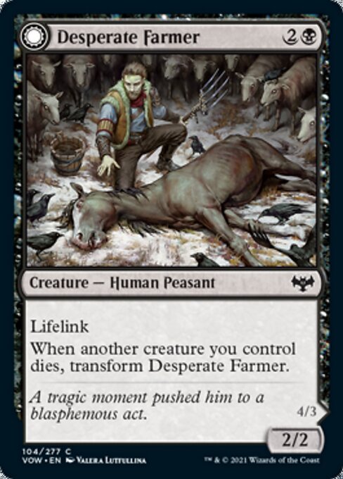 Desperate Farmer / Depraved Harvester (Innistrad: Crimson Vow) Light Play