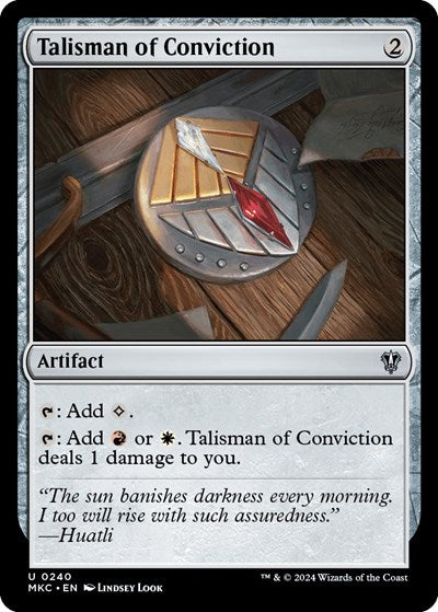 Talisman of Conviction (Commander: Murders at Karlov Manor) Light Play