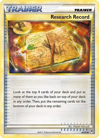 Research Record (Call of Legends) Damaged / Poor