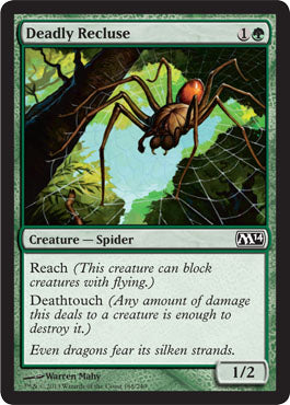 Deadly Recluse (Magic 2014 Core Set) Light Play