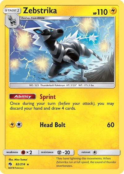 Zebstrika (SM - Lost Thunder) Medium Play