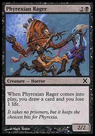 Phyrexian Rager (10th Edition) Light Play