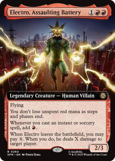 Electro, Assaulting Battery (Extended Art) (Marvel's Spider-Man) Near Mint