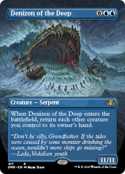 Denizen of the Deep (Borderless) (Dominaria Remastered) Light Play