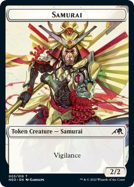Samurai Token (Kamigawa: Neon Dynasty) Light Play