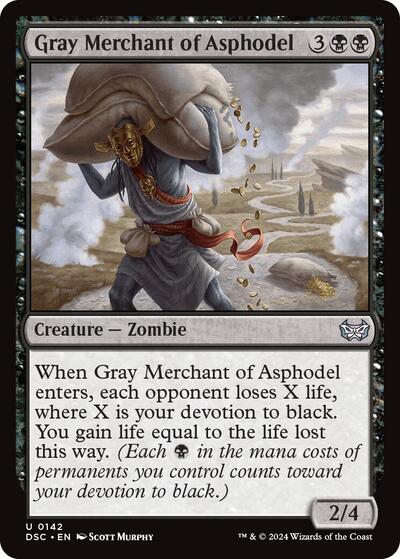 Gray Merchant of Asphodel (Commander: Duskmourn: House of Horror) Light Play