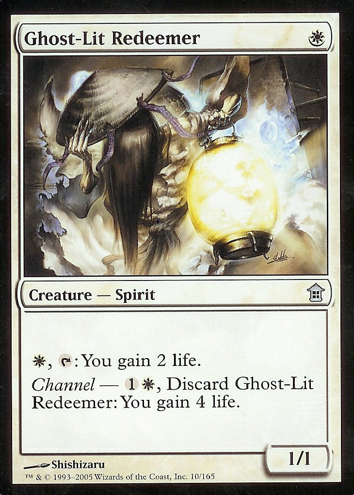 Ghost-Lit Redeemer (Saviors of Kamigawa) Damaged / Poor
