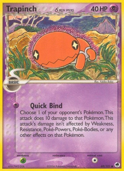 Trapinch - 069/101 (Delta Species) (Dragon Frontiers) Medium Play