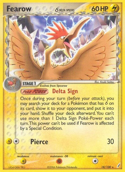Fearow (Delta Species) (Crystal Guardians) Damaged / Poor