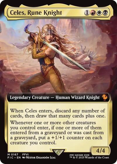 Celes, Rune Knight (Extended Art) (Commander: FINAL FANTASY) Light Play