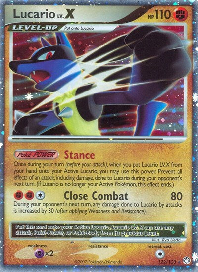 Lucario LV.X (Mysterious Treasures) Damaged / Poor Holofoil