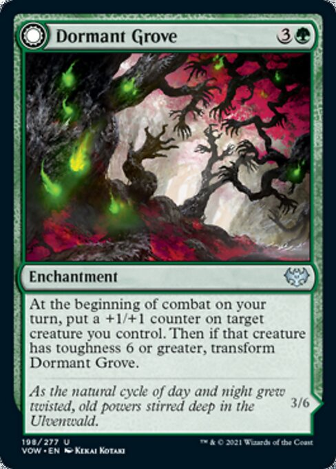 Dormant Grove / Gnarled Grovestrider (Innistrad: Crimson Vow) Light Play