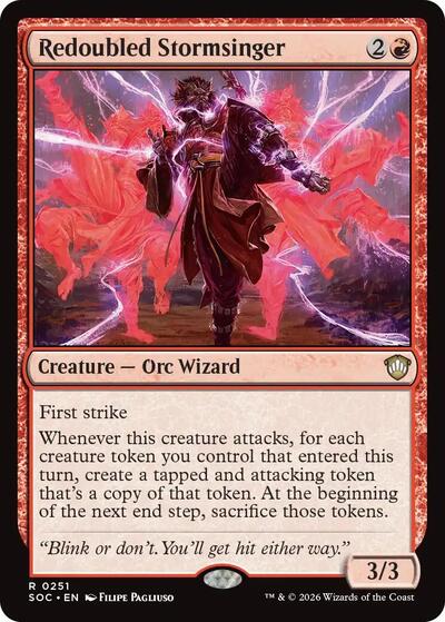 Redoubled Stormsinger (Commander: Secrets of Strixhaven) Light Play