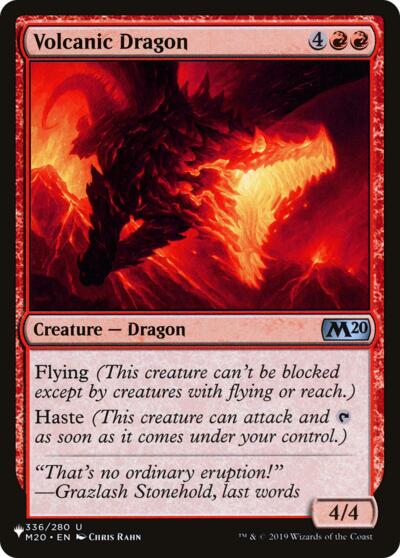 Volcanic Dragon (M20) (The List) Light Play
