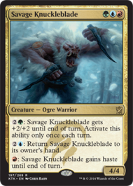 Savage Knuckleblade (Khans of Tarkir) Light Play