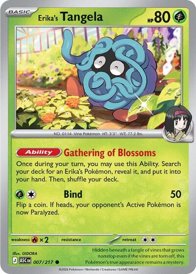 Erika's Tangela - 007 (ME: Ascended Heroes) Light Play