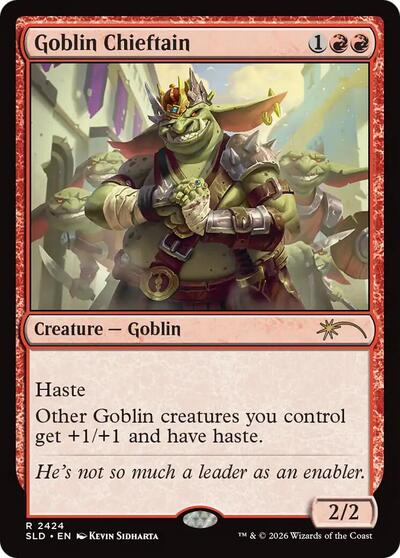 Goblin Chieftain (2424) (Secret Lair) Light Play
