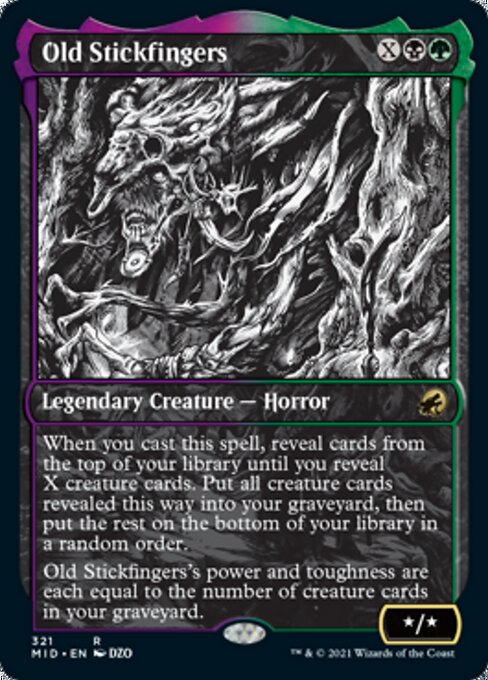 Old Stickfingers (Showcase) (Innistrad: Midnight Hunt) Light Play