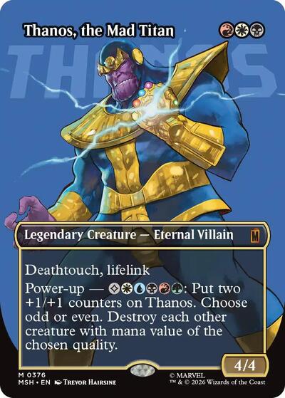 Thanos, the Mad Titan (Borderless) (0367) (Marvel Super Heroes) Light Play