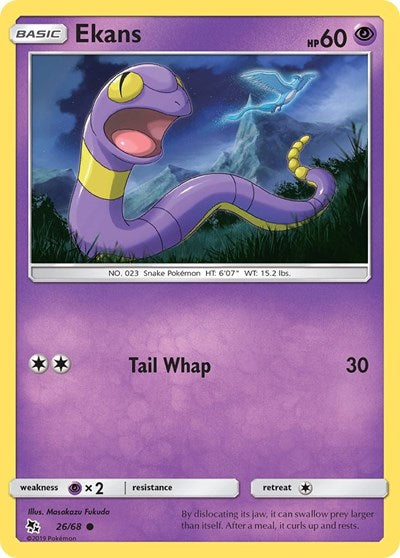 Ekans (26) (Hidden Fates) Light Play