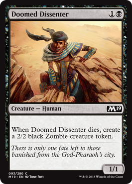 Doomed Dissenter (Magic 2019 Core Set) Light Play
