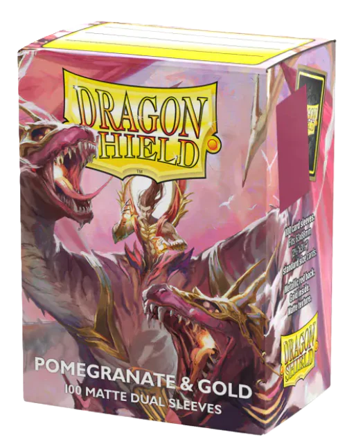 Dragon Shield Dual Matte - Pomegranate & Gold (100-pack) - Dragon Shield Card Sleeves