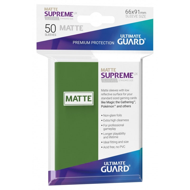 Ultimate Guard - Supreme UX Sleeves Standard Size - Matte - Green (50)
