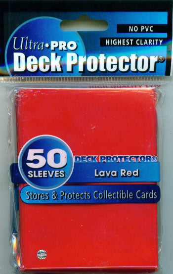 Ultra Pro Standard Sleeves Pack of 50 in Lava Red