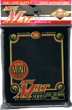 KMC Mini Sized Matte Black Sleeves - 50ct.