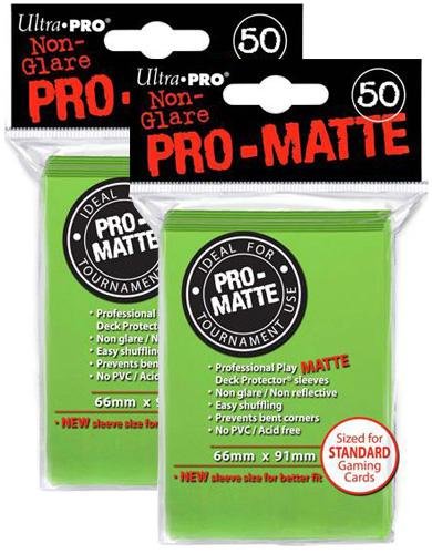 100ct Pro-Matte Lime Green Standard Deck Protectors